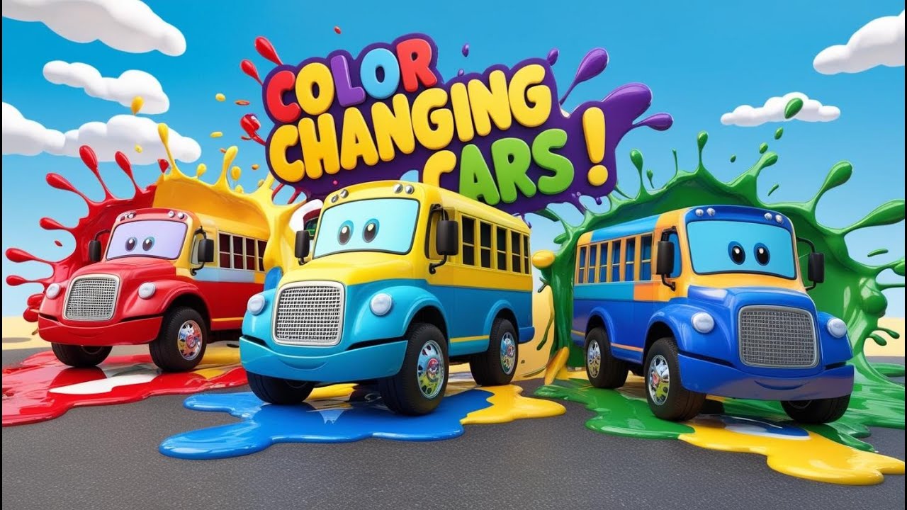 Color Changing Vehicles Game! Learn Colors with Paint | Satisfying ...