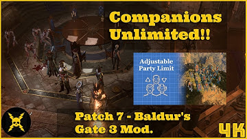 Baldur’s Gate 3: [Patch 7] : How to play with all companions (Adjustable Party Limit mod)