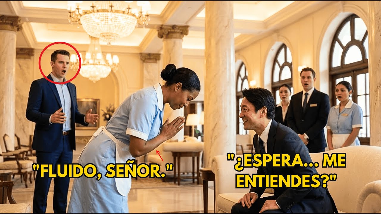 GERENTE ENTRA EN PÁNICO CON EL JAPONÉS DEL MILLONARIO — la mucama responde fluido