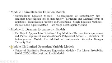 Dynamic Econometric Model