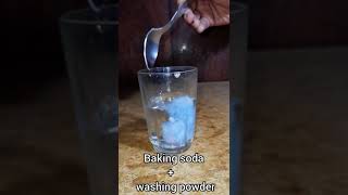 Vinegar+baking soda+washing powder experiment