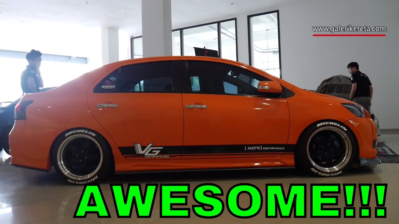 The Lowered Orange Vios Modified By Vios Garage Team VA Mega TT