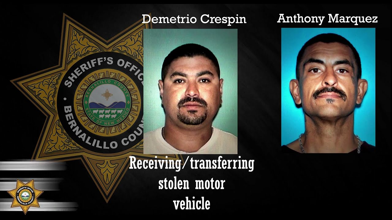 Bernalillo County Sheriff's Office conducted a traffic stop on a stolen vehicle