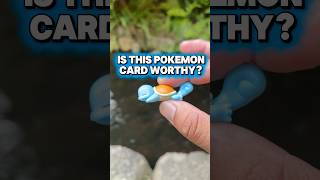 Squirtle fell for this! Is this pokemon card worthy! #pokemon #squirtle #toyphotography #shorts