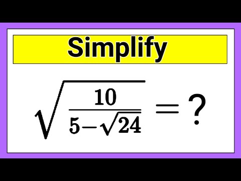 Nice Square Root Simplification Math |Nice Square Root Problems ...