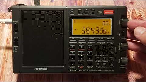 Tecsun PL-990x Scanning the 80 Meters amateur radio band in LSB W6LVP loop antenna