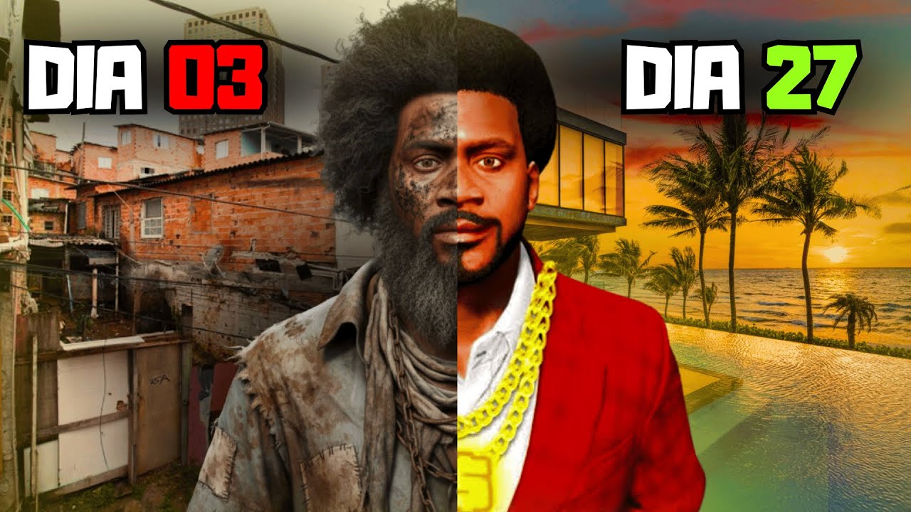 Como eu fui de MENDIGO a BILIONÁRIO no GTA 5 em 34 dias