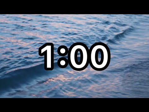 60 Second 💦 Silent Countdown Timer with Water Background - YouTube