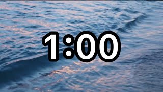 60 Second 💦 Silent Countdown Timer with Water Background