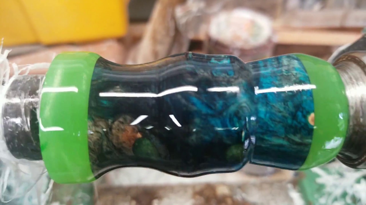 Turning resin blank into a shaving brush YouTube