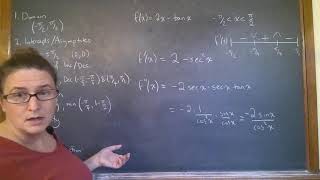 Curve sketching example -- an example with a tangent function