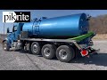 Loaded Blue Pumper Truck Ready to Go to Work | Pik Rite Vacuum Tanks