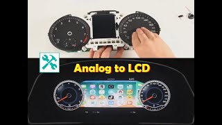 Volkswagen Tiguan / ANALOG to DIGITAL lcd DASHBOARD cluster CONVERSION