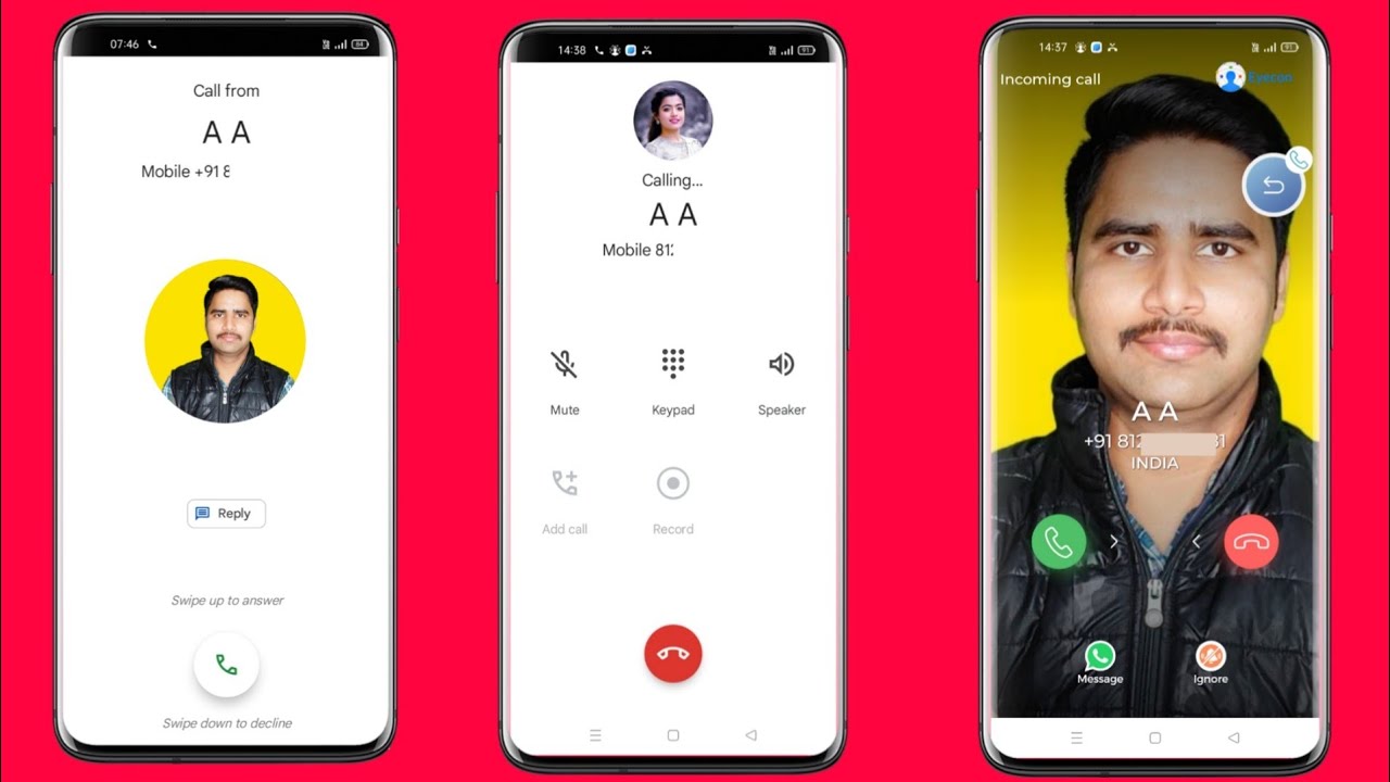 Call Aane Par Photo Kaise Set Kare। कॉल आने पर फोटो। Fullscreen Caller ...