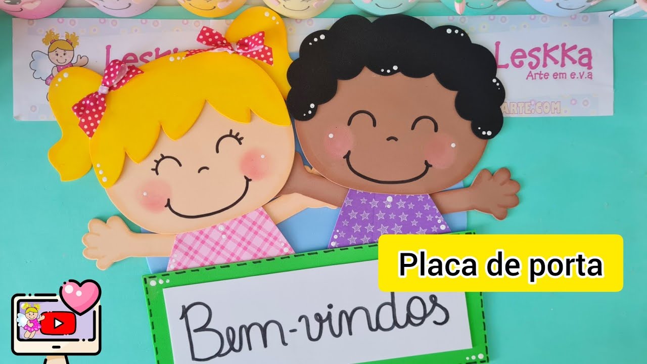 DIY - RECURSO PEDAGÓGICO: PLACA DE PORTA BEM-VINDOS