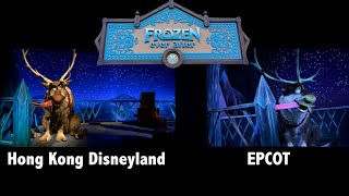 Frozen Ever After  Hong Kong Disneyland vs. EPCOT  Side by Side Scene Comparison