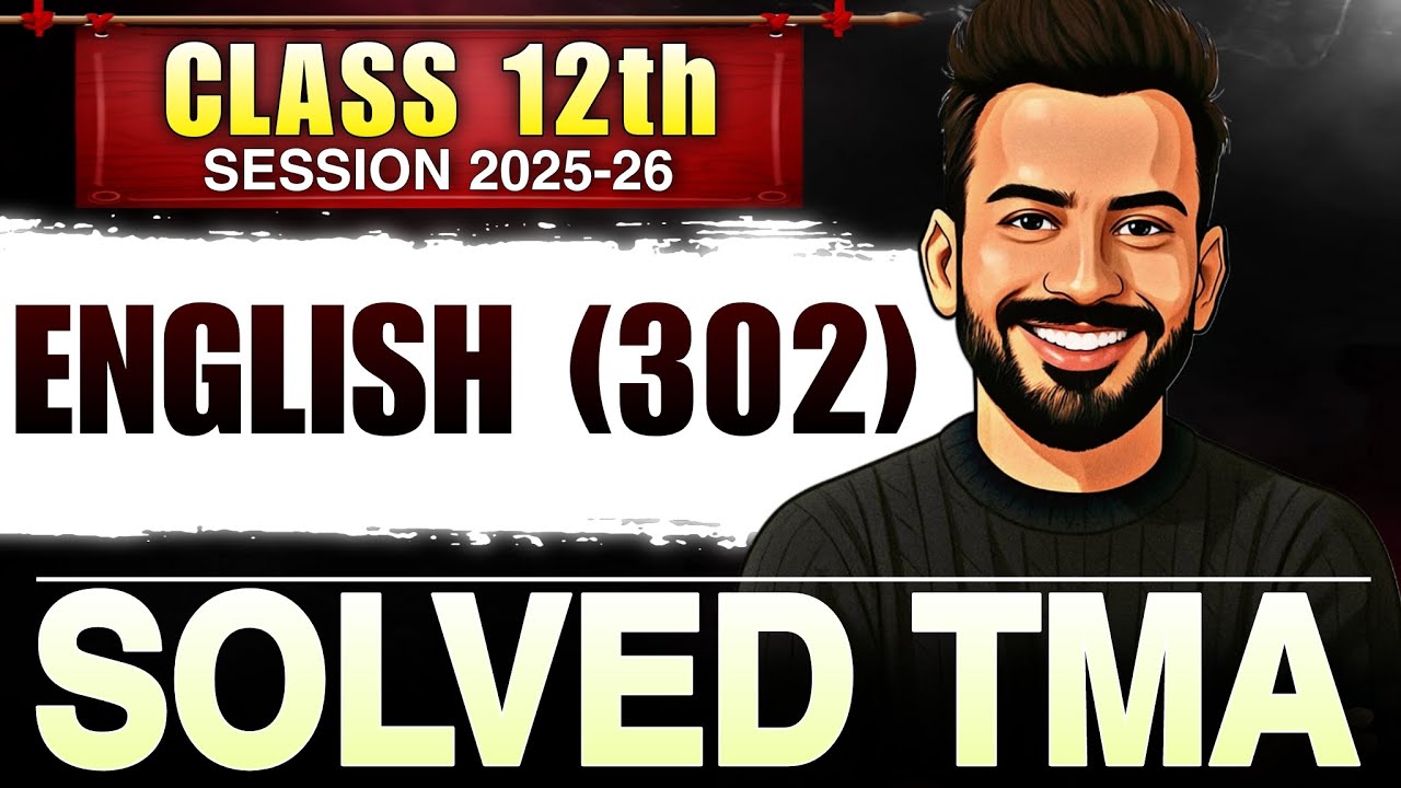Nios Class 12th English (302) Solved TMA || Public Exam 2025-26 Solved TMA || NIOS