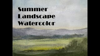 Extreme Beginners  Simple Summer, Sunny and Hazy Watercolor Landscape Painting  with Chris Petri