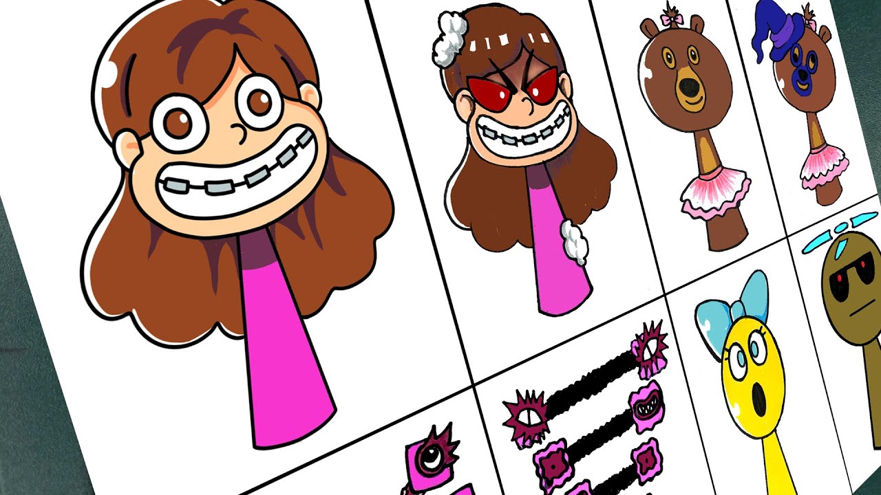 Drawing Incredibox Sprunki OC: Normal VS Horror / NEW My Sprunki OC Phase/Mabel pines , Caterpillar