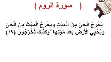 سورة الروم الأية 19