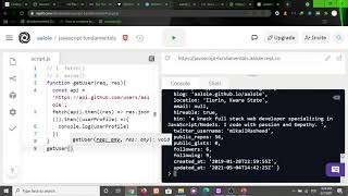 API and Promises - Part 2 (Fetching Data from GitHub API)