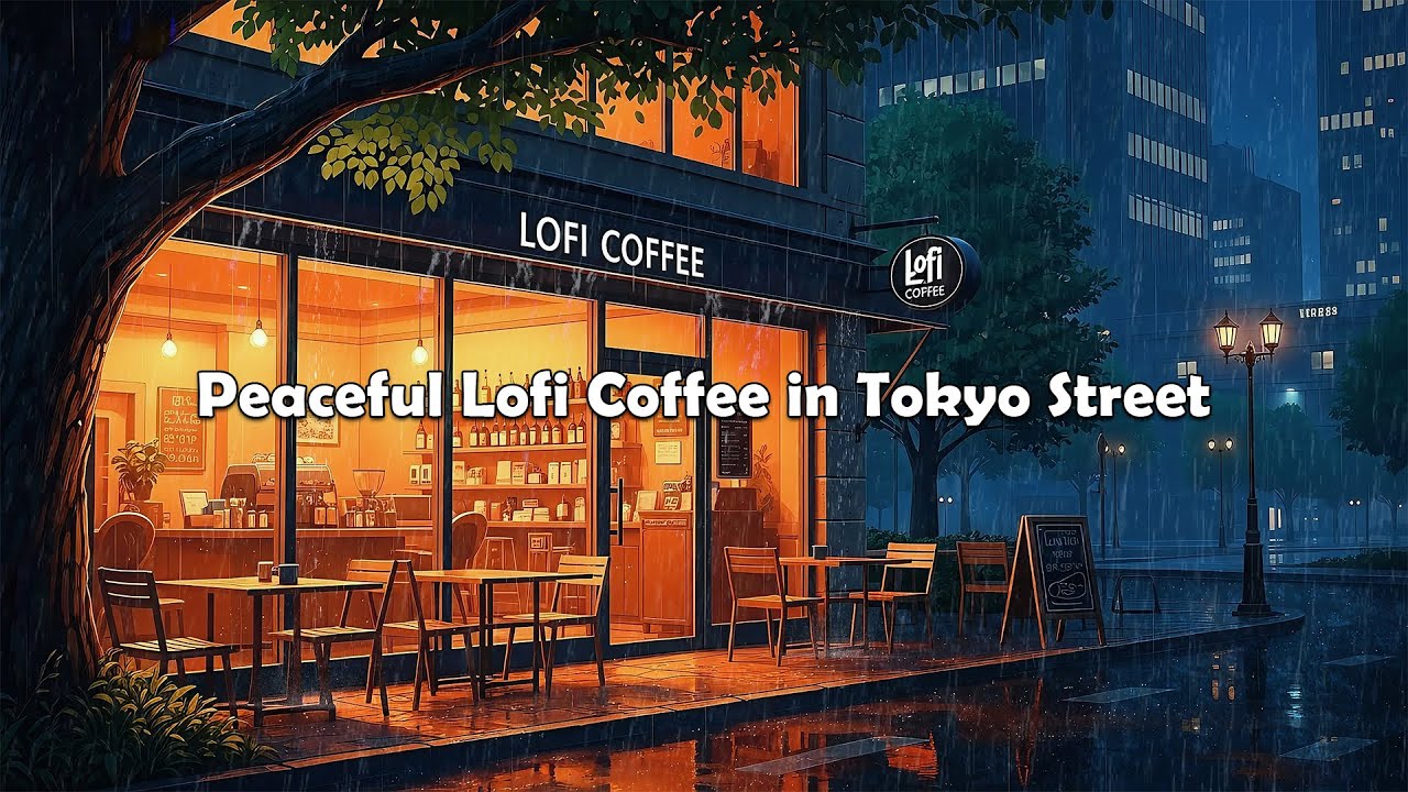 Peaceful Lofi Coffee in Tokyo Street 🌆 Lofi Beats to Study, Sleep & Focus