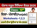 10th class punjabi holidays homework 2026lpseb class 10 punjabi holidays homework 2026 solved #pseb