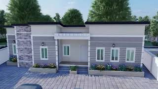 SIMPLE AND ECONOMICAL 3 BEDROOM FLAT ROOF HOUSE DESIGN. SIMPLE AND ECONOMICAL 3 BEDROOM FLAT ROOF HOUSE DESIGN.