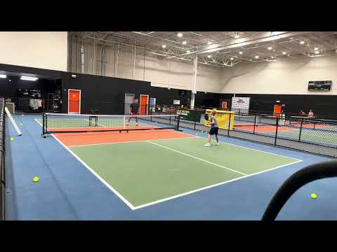 Lesson on right side doubles with 10 yo Aidan Gohn 8/21