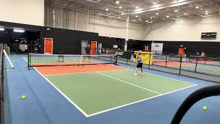 Lesson on right side doubles with 10 yo Aidan Gohn 8/21