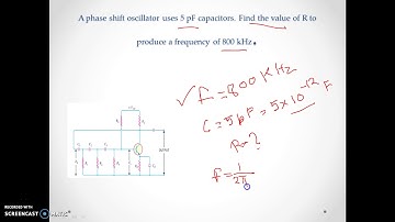 Numerical on RC phase shift oscillator