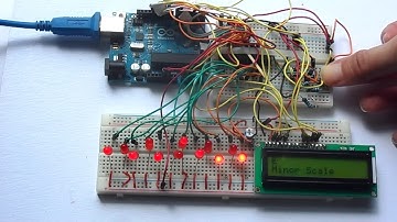 TLC5940 chip with an Arduino Uno | Major, Minor, Blues Scales LCD Display