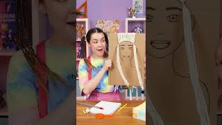 Hair Salon on Cardboard! 🎨👧✂️ Paint & Style Like a Pro! #DIY #hairplay #fun