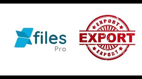 XfilesPro - Export feature