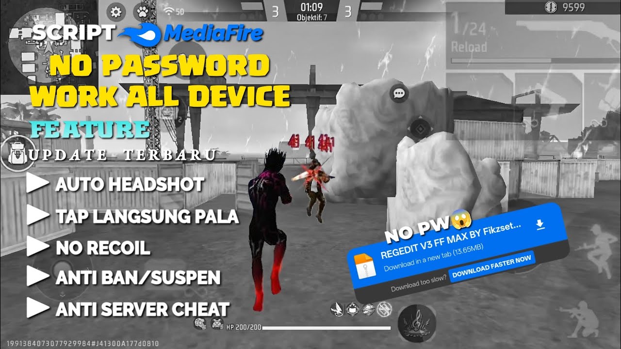 REGEDIT V3 FF ORI/MAX TERBARU SETELAH UPDATE‼️ANTI BAN/SUSPEN/BL😱 LINK MEDIAFIRE NO PASSWORD❗