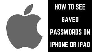 How to See Saved Passwords on iPhone or iPad