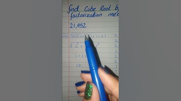 Find Cube Root by Prime Factorization Method in Urdu, Cube Root of 21952 #shorts