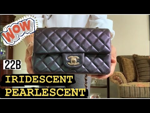 Pearlescent Glow! Chanel Unboxing 22B Black Mini Flap