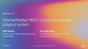 AWS re:Invent 2019: WarnerMedia/HBO’s cloud-based linear playout system (MDS301)