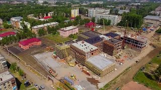 Flying Over A Construction Stock Video