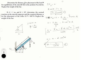 Determine the distance d for placement