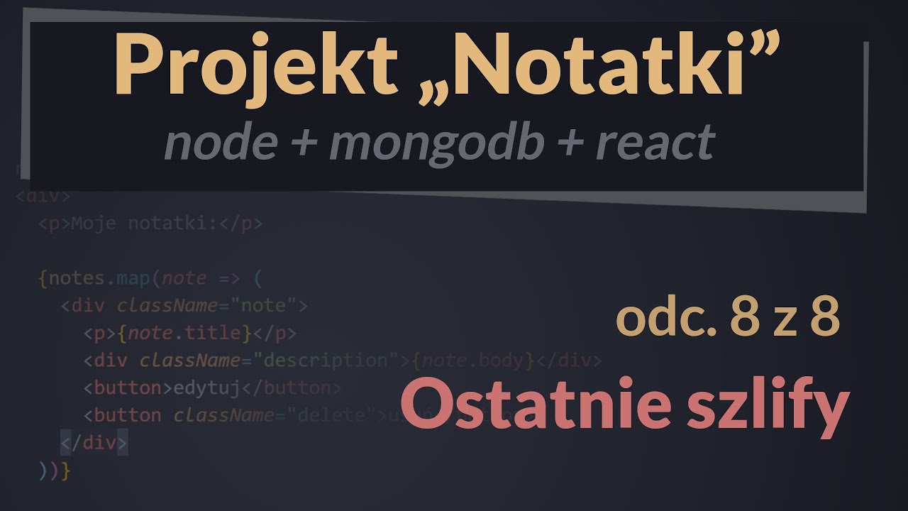 Projekt "Notatnik" 8/8 - Ostatnie szlify (walidacja, env, notyfikacje)