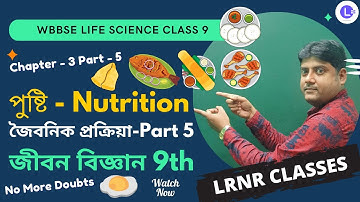 পুষ্টি-জৈবনিক প্রক্রিয়া (PART 5) Class 9 Life Science Chapter 3 | LRNR Classes