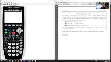 Matched Pair Confidence Intervals and Hypothesis Tests TI-83/84, TI-89, GeoGebra