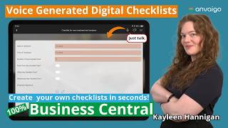 Speech-to-text Checklists with the Anvaigo Checklist App for Business Central.
