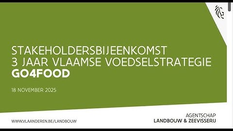 Stakeholdersevent: 3 jaar Vlaamse voedselstrategie GO4FOOD