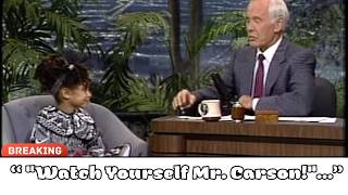 Raven Symone 5 Yrs Old Surprises Johnny: "Watch Yourself Mr. Carson!"