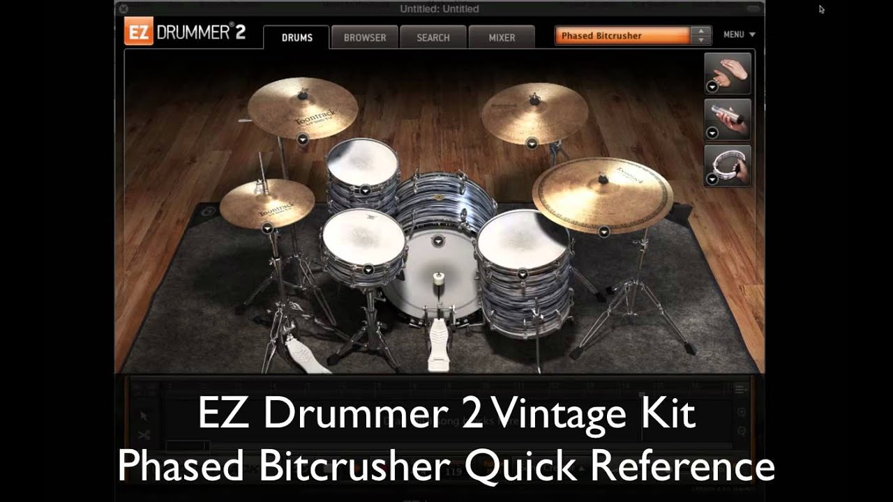 Vintage Drum Kit Phased Bitcrusher EZ Drummer 2 119 BPM