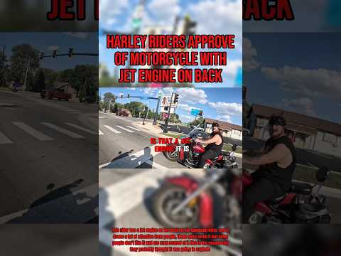 Harley Riders Approve Of Motorcycle With Jet Engine On Back @ToledoRocketMan #biker #rocket
