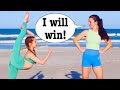 SISTER vs SISTER Beach Gymnastics Challenge!